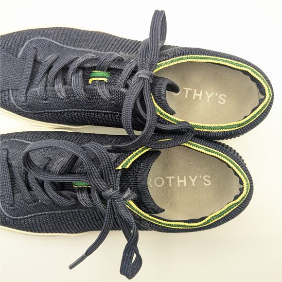 Rothy's Navy Blue The Laceup Sneaker Mesh Upper Women's Size 8 - Picture 6 of 9